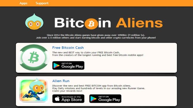 Биткоин-кран Bitcoin Aliens // Источник: bitcoinaliens.com
