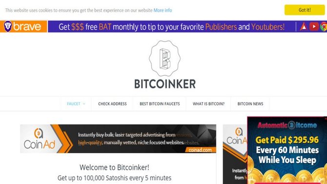 Биткоин-кран Bitcoinker // Источник: bitcoinker.com