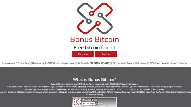 Биткоин-кран Bonus Bitcoin // Источник: bonusbitcoin.co