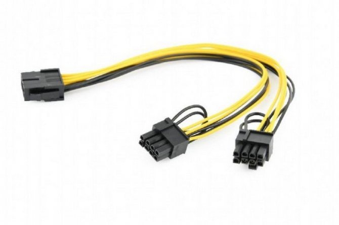 Переходник питания Cablexpert ATX 8pin-2 x 6 2pin F/M 0.3m (CC-PSU-85)