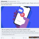 Платежная система ePayments возобновляет работу