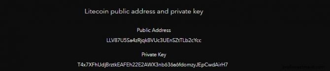 приватные ключи и адреса лайткоина