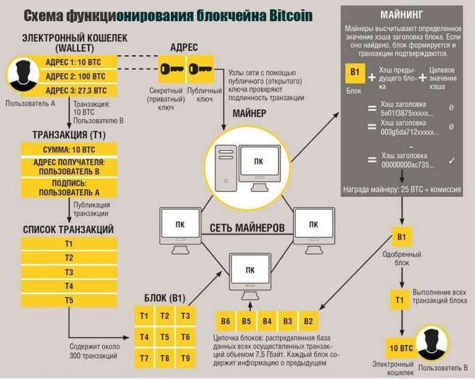 схема блокчейн биткоин