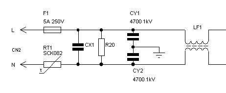 Схема фильтра электромагнитных помех