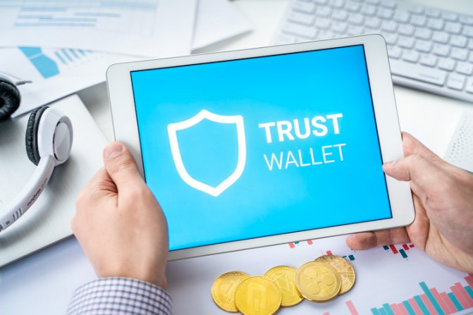 Trust Wallet также позволяет работать в сети Ethereum.