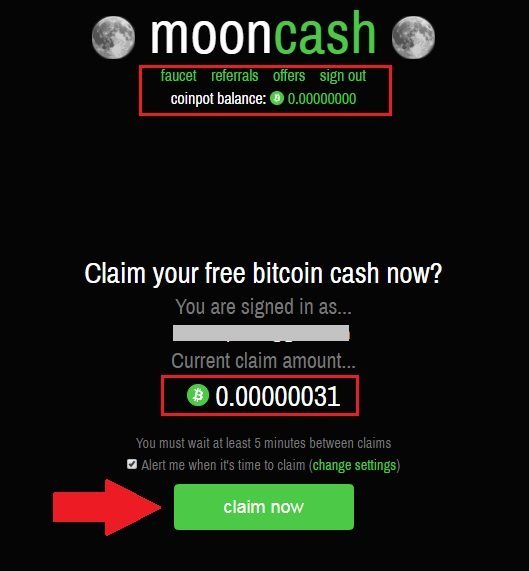 Заработок монет на Moon Cash